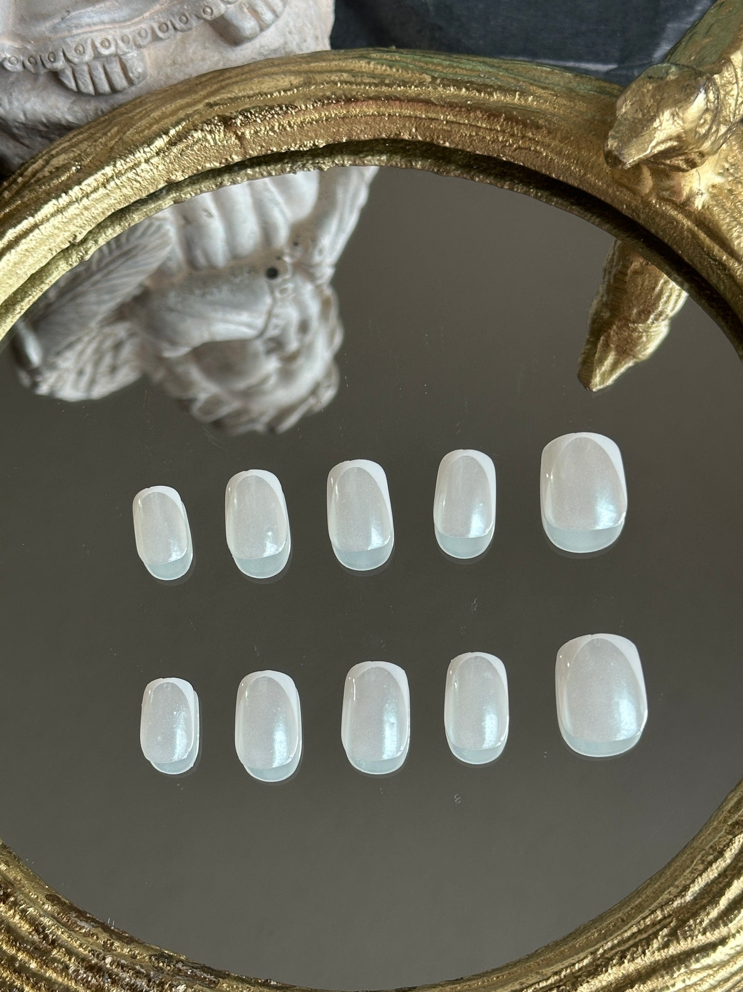 pearl-white-square-french tips