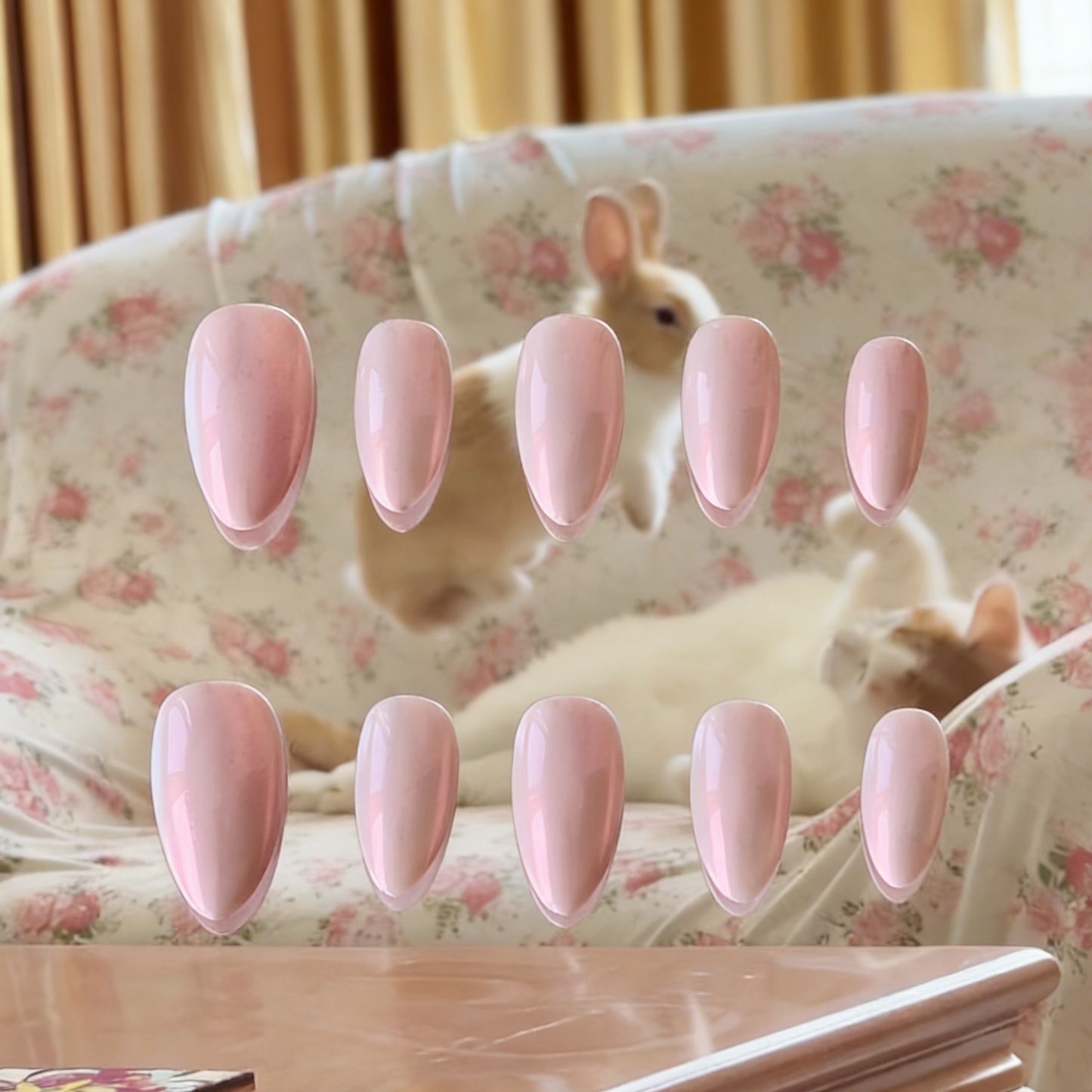 Princess Nails by MYOB Nails featuring a soft pink base with a shimmering pink aurora powder finish.