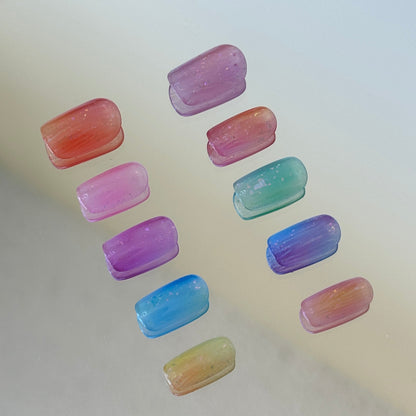 Side view showcasing the bright blue and sunny yellow pure gradient effects.