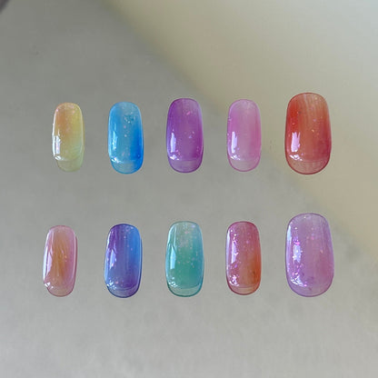 Back view highlighting the short round shape and the clean, translucent candy-color aesthetic.